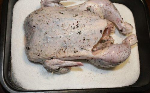 Курица на соли с чесноком. Курица с хрустящей корочкой, запеченная целиком на соли в духовке: секреты приготовления сочной курицы