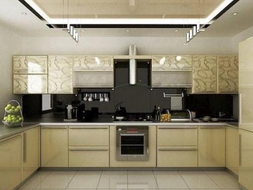 Бежевая кухня с яркими акцентами. Кухня в бежевых тонах: с серым, с белым, с яркими акцентами