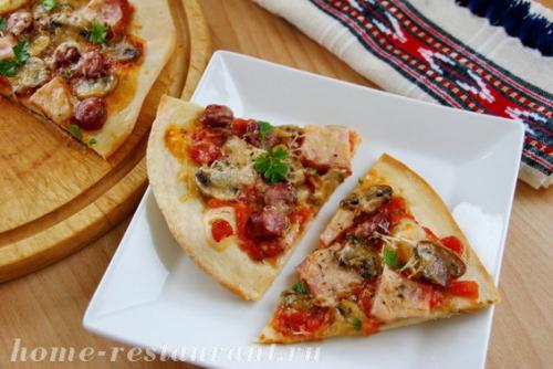 Рецепт тонкой пиццы, как в пиццерии. Пицца на тонком тесте, как в пиццерии в домашних условиях