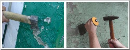 Жидкость для снятия краски с бетона. Механический способ