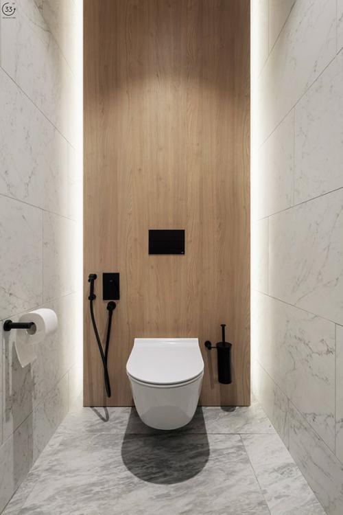 Дизайн туалета в квартире 2021. Выбор материала для отделки стен 13