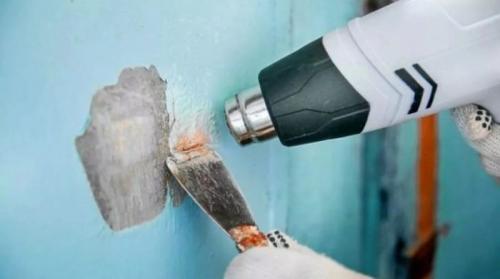 Как снять старую краску утюгом. Термический метод