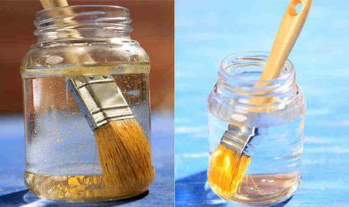 Как отмыть засохшую акриловую краску с кисточки. Как очистить кисточку от разных видов краски