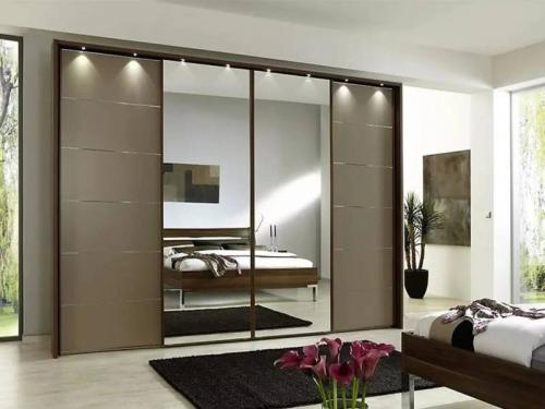 Шкаф-купе в спальню. Шкаф в спальню: фото новинки 2023 дизайна встраиваемого, углового, распашного шкафа, купе, с зеркалом в интерьере спальни в современном стиле
