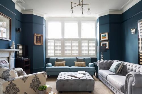 Гостиная в голубых тонах. Гостиная в синем цвете