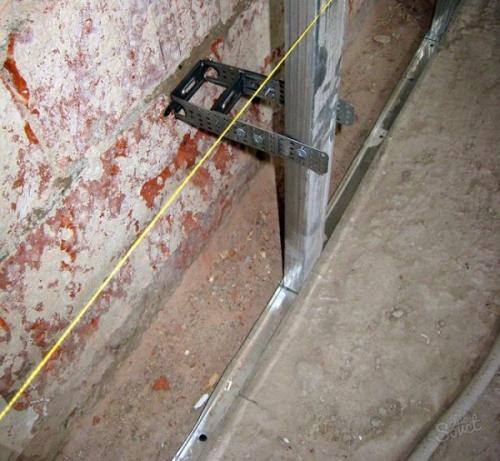 Как крепить гипсокартон к стене дюбелями. Монтаж на профиль