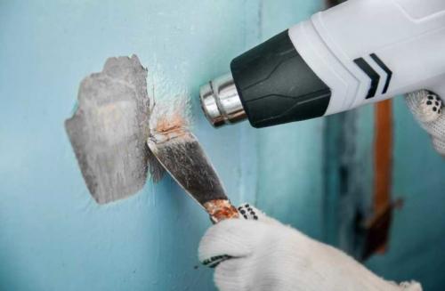 Снять краску со стены феном. 5 советов, как снять старую краску с помощью строительного фена