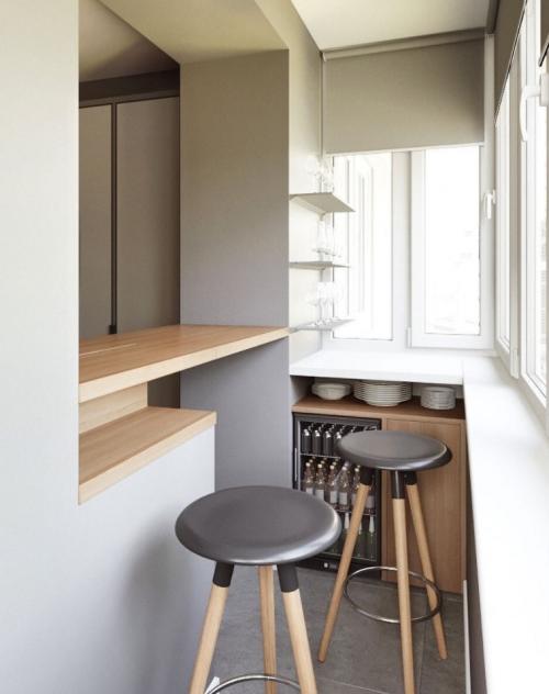 Как оформить в однокомнатной квартире балкон с кухней. 112 самых стильных интерьеров кухни, совмещенной с балконом