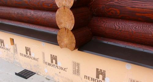 Отливы для цоколя деревянного дома. Крепление системы