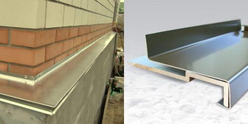 Отливы на цоколь фундамента. Виды отливов