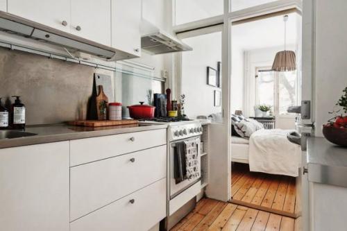 Маленькая кухня в квартире-студии. Кухня в маленькой квартире-студии: фото дизайна