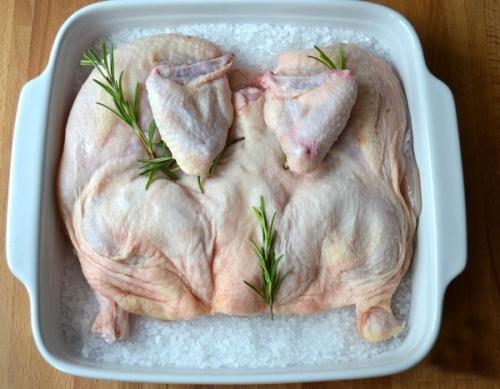 Курица на соли в духовке температура. Классический рецепт запеченной курицы целиком в соли в духовке