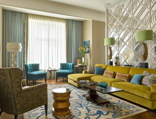 Создание уютного интерьера: желтые гостиные с серыми стенами 12