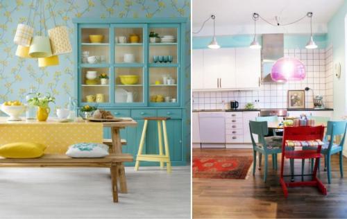 Особенности использования серо-голубой комбинации в гостиной 01