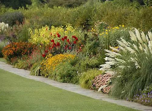 Цветник миксбордер вдоль забора из многолетников.. Как создать клумбу непрерывного цветения из многолетников 14