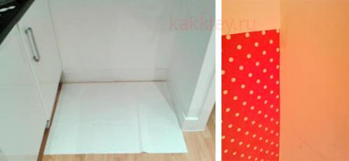 Можно ли клеить клеенку обойным клеем. Чем приклеить клеенку к стене. Порядок работ при монтаже клеенки 04