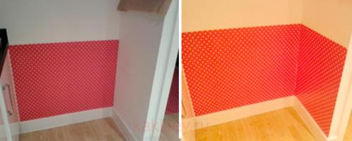 Можно ли клеить клеенку обойным клеем. Чем приклеить клеенку к стене. Порядок работ при монтаже клеенки 05