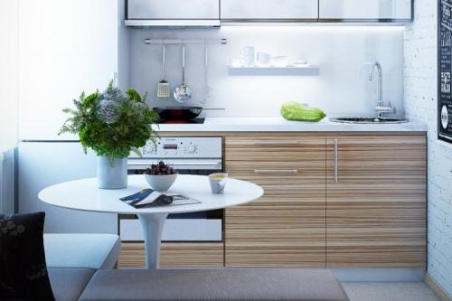 Как правильно распланировать пространство в маленькой кухне однокомнатной квартиры хрущевке. Выбираем кухонную мебель