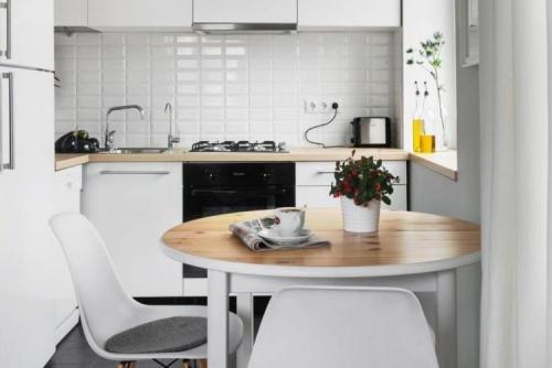 Как правильно распланировать пространство в маленькой кухне однокомнатной квартиры хрущевке. Выбираем кухонную мебель