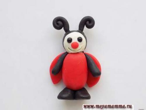Божья коровка из пластилина. Как слепить божью коровку из пластилина