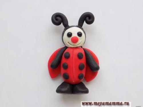 Божья коровка из пластилина. Как слепить божью коровку из пластилина