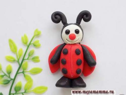 Божья коровка из пластилина. Как слепить божью коровку из пластилина