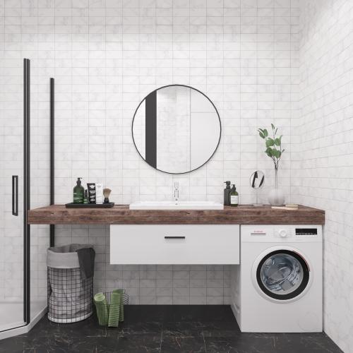 Дизайн ванной комнаты с душевой кабиной и туалетом. Не выбиваться из стиля