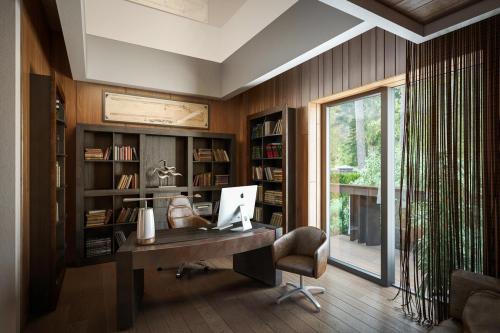 Создание уютного рабочего пространства: дизайн кабинета в частном доме 01