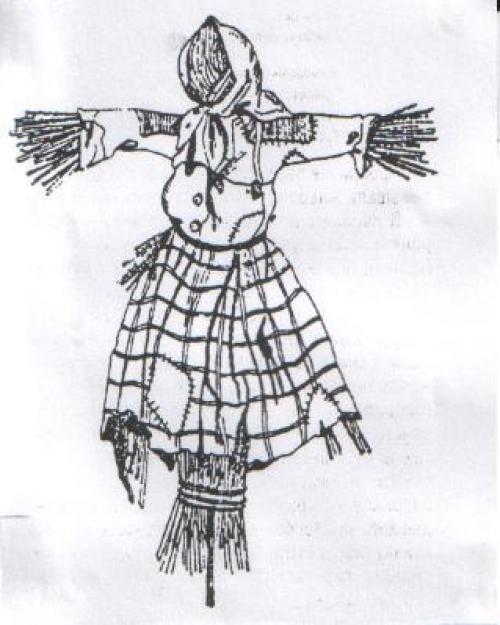 Как нарисовать Пугало карандашом поэтапно? 05