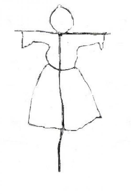 Как нарисовать Пугало карандашом поэтапно? 03