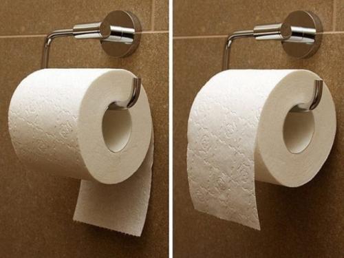 Как правильно вешать рулон в туалете. «Бумажный вопрос»: как правильно нужно вешать рулон в туалете