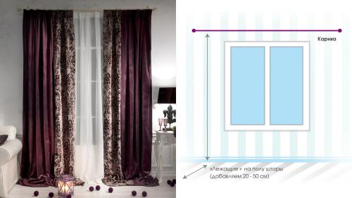 Размер штор w h. Как определить размер штор