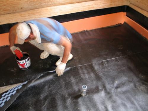 Плитка на деревянный пол в ванной. Первый метод: сухое выравнивание