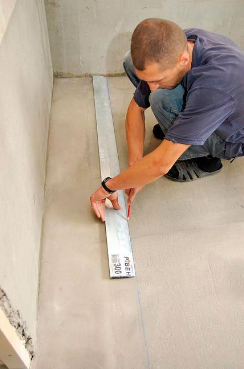 На что кладется плитка на пол. Разметка