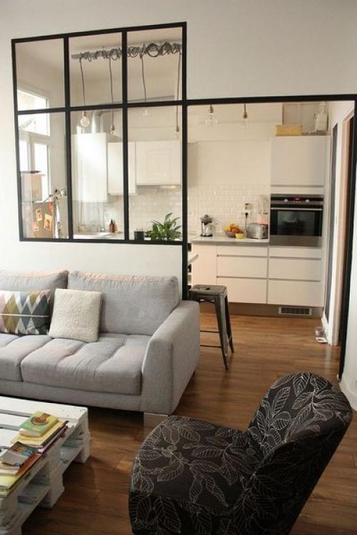 Просто и эффективно: 5 способов отделить кухню в квартире-студии 09