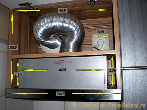 Кухонная вытяжка в частном доме через потолок. Монтаж вытяжной системы.