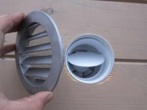 Вентиляция с обратным клапаном через стену. Способ открывания 04