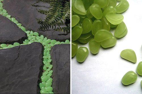 Какие преимущества подсветки камней в саду. Полимерные светящиеся камни