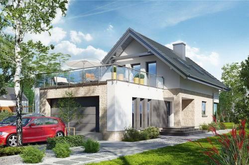 Украшение фронтона дома. Практичная эстетика: фронтоны с балконами и террасами