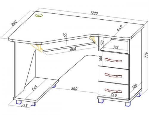 Высота письменного стола для взрослого. Стандартные размеры с учетом вида модели 