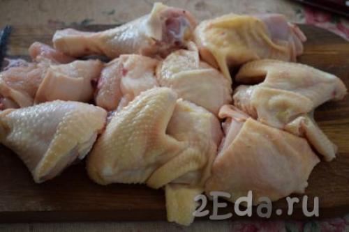 Курица запеченная в духовке кусочками. Курица кусочками с картошкой в духовке — самый вкусный рецепт 06