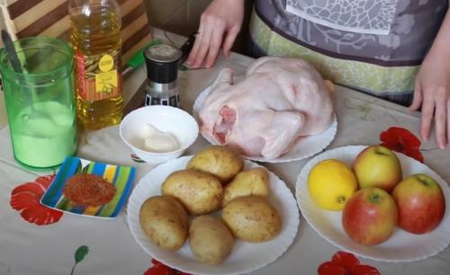 Курица с яблоками и майонезом в духовке. Как вкусно приготовить курицу с яблоками в духовке?