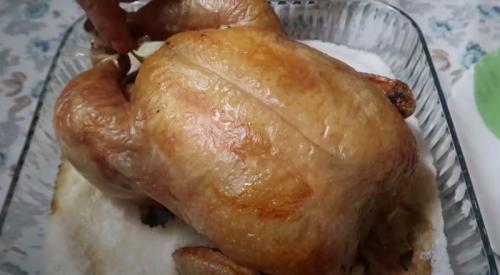 Курица на соли в электрической духовке. Курица запеченная на соли в духовке – лучший рецепт