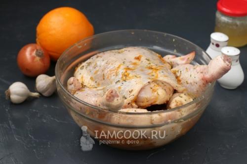 Курица целиком с хрустящей корочкой в апельсиновом соусе. Курица в медово-апельсиновом соусе в духовке 04