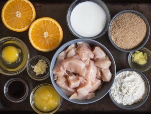 Хрустящая курица в апельсиновом соусе. Описание приготовления