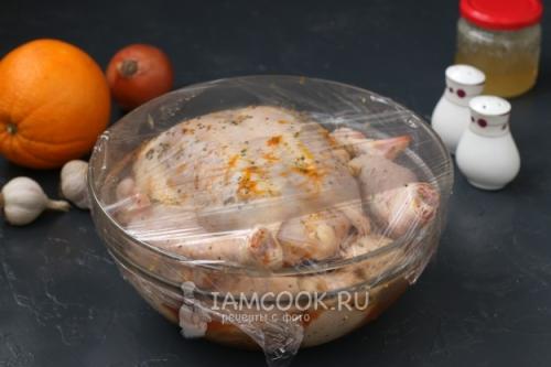 Курица целиком с хрустящей корочкой в апельсиновом соусе. Курица в медово-апельсиновом соусе в духовке 05