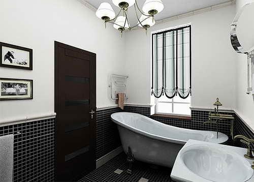 Фотографии отделки туалета различными материалами. Отделка стен 24