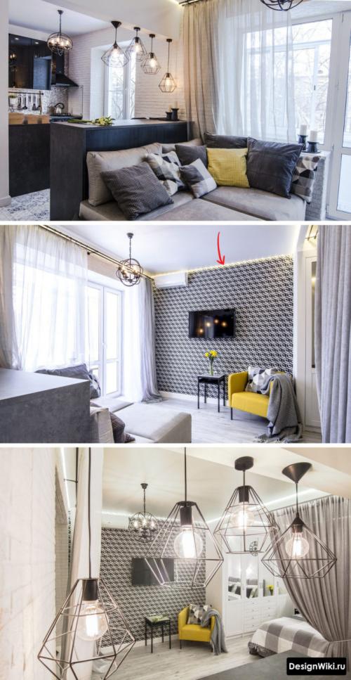 Дизайн маленькой кухни-гостиной. Дизайн кухни-гостиной: 50 фото и идеи совмещения интерьера 04