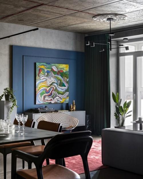 Завораживающий интерьер кухни - гостиной. 03