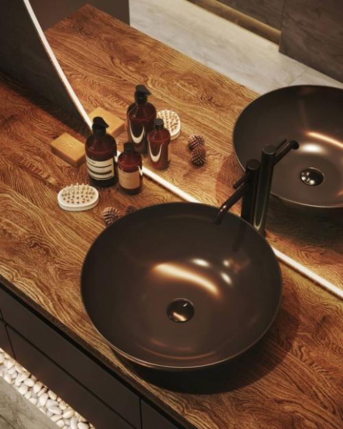 Ванная комната в теплых тонах. 07